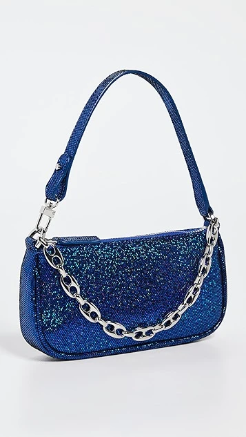 BY FAR Mini Rachel Blue Disco Dot Leather 3 BY FAR Mini Rachel Blue Disco Dot Leather