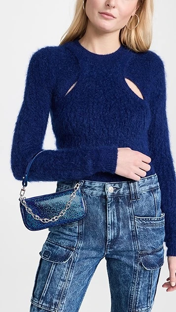 BY FAR Mini Rachel Blue Disco Dot Leather 4 BY FAR Mini Rachel Blue Disco Dot Leather - Image 2