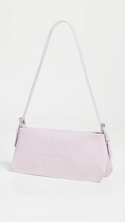 BY FAR Dulce Dawn Embossed Patent Leather Bag