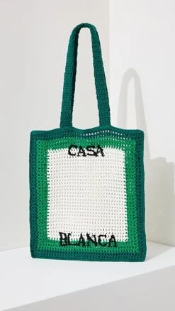 Casablanca Crochet Tennis Bag
