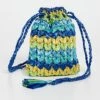 Caterina Bertini Woven Raffia Drawstring Pouchette