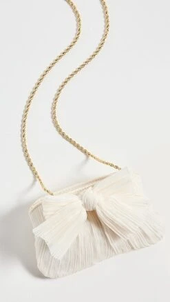 Loeffler Randall Mini Pleated Frame Clutch With Bow