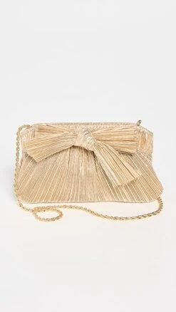 Loeffler Randall Rochelle Pleated Frame Clutch W/ Bow