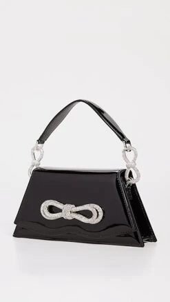 MACH & MACH Black Patent Leather Samantha Handbag
