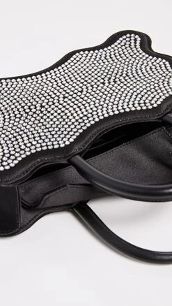 MACH & MACH Black Crystallized Wavy Satin Handbag -Jacquemus Shop macma300681cd2d 1672952933118 2 0. UX357 QL90