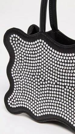 MACH & MACH Black Crystallized Wavy Satin Handbag -Jacquemus Shop macma300681cd2d 1672952933163 2 0. UX357 QL90