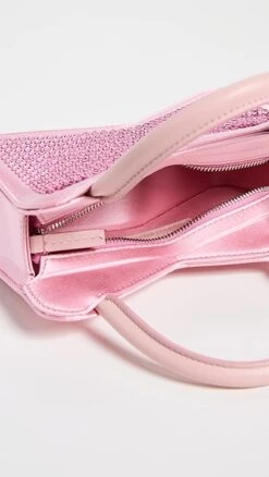 MACH & MACH Bow Shape Crystallized Pink Satin Mini Handbag -Jacquemus Shop macma300721a561 1672875732898 2 0. UX357 QL90