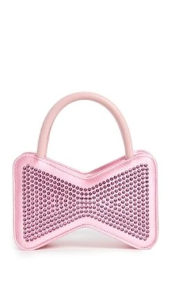 MACH & MACH Bow Shape Crystallized Pink Satin Mini Handbag -Jacquemus Shop macma300721a561 1673464126492 2 0. UX357 QL90