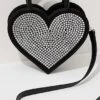 MACH & MACH Heart Shape Crystalized Bag