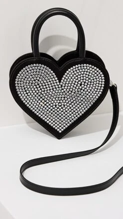 MACH & MACH Heart Shape Crystalized Bag