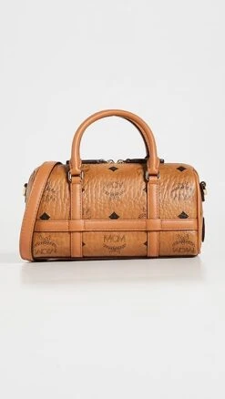 MCM Delmy Visetos Boston Mini Bag