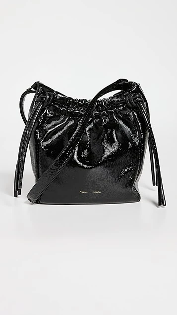 Proenza Schouler Crinkled Patent Drawstring Pouch 3 Proenza Schouler Crinkled Patent Drawstring Pouch
