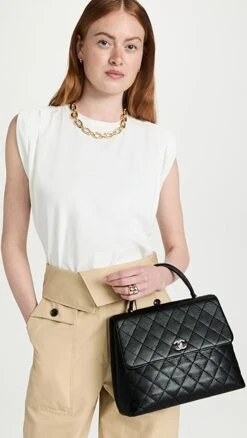 Shopbop Archive Chanel Classic Top Handle Flap Bag -Jacquemus Shop sbadb313151071b 1651072576876 2 0. UX357 QL90