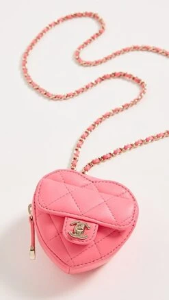 Shopbop Archive Chanel In Love Heart Coin Purse With Chain Strap