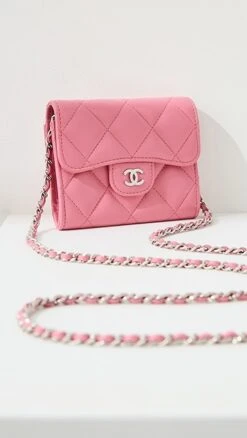 Shopbop Archive Chanel Mini Card Case With Chain, Lamb