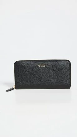 Smythson Large Zip Around Wallet