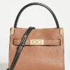 Tory Burch Lee Radziwill Pebbled Petite Double Bag
