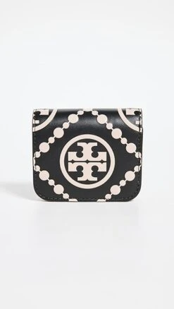 Tory Burch T Monogram Contrast Embossed Mini Wallet
