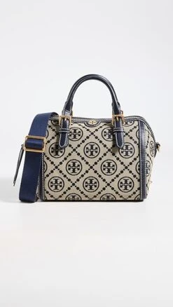 Tory Burch T Monogram Jacquard Barrel Bag