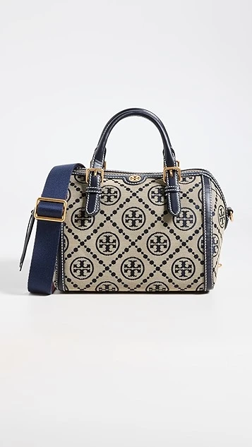 Tory Burch T Monogram Jacquard Barrel Bag 3 Tory Burch T Monogram Jacquard Barrel Bag