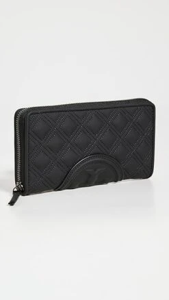 Tory Burch Fleming Matte Zip Continental Wallet