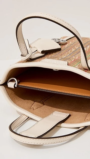 Tory Burch Mini Perry Raffia Stripe Tote 7 Tory Burch Mini Perry Raffia Stripe Tote - Image 5