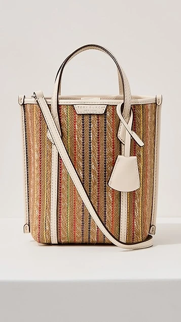 Tory Burch Mini Perry Raffia Stripe Tote 3 Tory Burch Mini Perry Raffia Stripe Tote