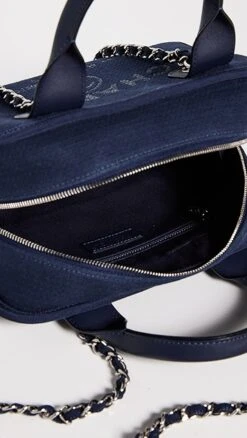 What Goes Around Comes Around Chanel Navy Canvas Deauville Bowling Bag -Jacquemus Shop wgadb36267124bd 1669146658983 2 0. UX357 QL90