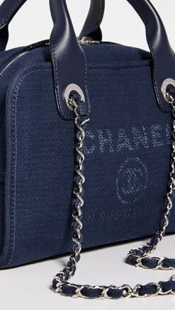 What Goes Around Comes Around Chanel Navy Canvas Deauville Bowling Bag -Jacquemus Shop wgadb36267124bd 1669146659034 2 0. UX357 QL90