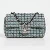 What Goes Around Comes Around Chanel Green Tweed Rectangler Flp Mini
