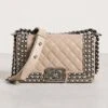 What Goes Around Comes Around Chanel Beige Lambskin Chainboy Bag