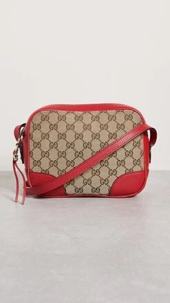 What Goes Around Comes Around Gucci Red Canvas Bree Crossbody