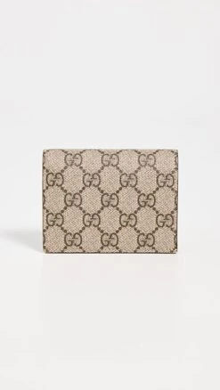 What Goes Around Comes Around Gucci Brn Coated Canvas Wallet