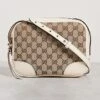 What Goes Around Comes Around Gucci White Canvas Bree Crossbody Bag