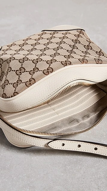 What Goes Around Comes Around Gucci White Canvas Bree Crossbody Bag 6 What Goes Around Comes Around Gucci White Canvas Bree Crossbody Bag - Image 5