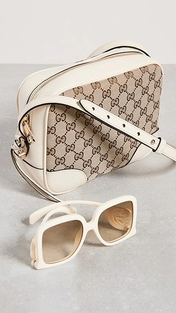 What Goes Around Comes Around Gucci White Canvas Bree Crossbody Bag 3 What Goes Around Comes Around Gucci White Canvas Bree Crossbody Bag - Image 2