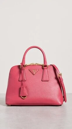 What Goes Around Comes Around Prada Pink Saffiano Promenade Small Bag