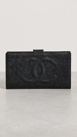 What Goes Around Comes Around Chanel Black Caviar Timeless Cc Wallet