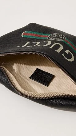 What Goes Around Comes Around Gucci Black Leather Logo Print Belt Bag Small -Jacquemus Shop wgadb368391071b 1681847631339 2 0. UX357 QL90