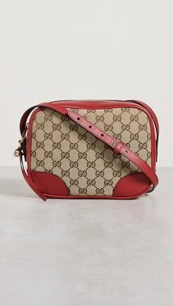 What Goes Around Comes Around Gucci Red Canvas Bree Crossbody Bag