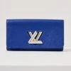 What Goes Around Comes Around Louis Vuitton Blue Epi Ab Twist Wallet