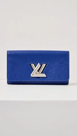 What Goes Around Comes Around Louis Vuitton Blue Epi Ab Twist Wallet