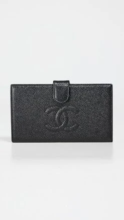 What Goes Around Comes Around Chanel Black Caviar Timeless CC Wallet