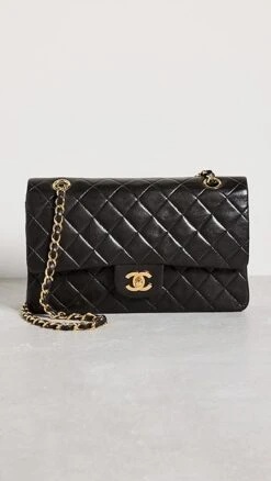 What Goes Around Comes Around Chanel Black Lambskin Flap Bag