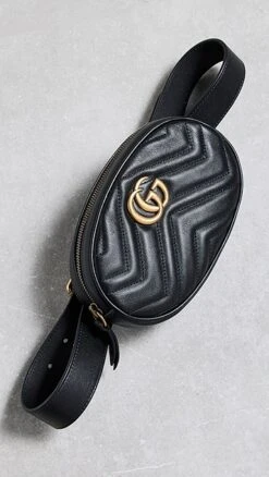What Goes Around Comes Around Gucci Black Leather Belt Bag